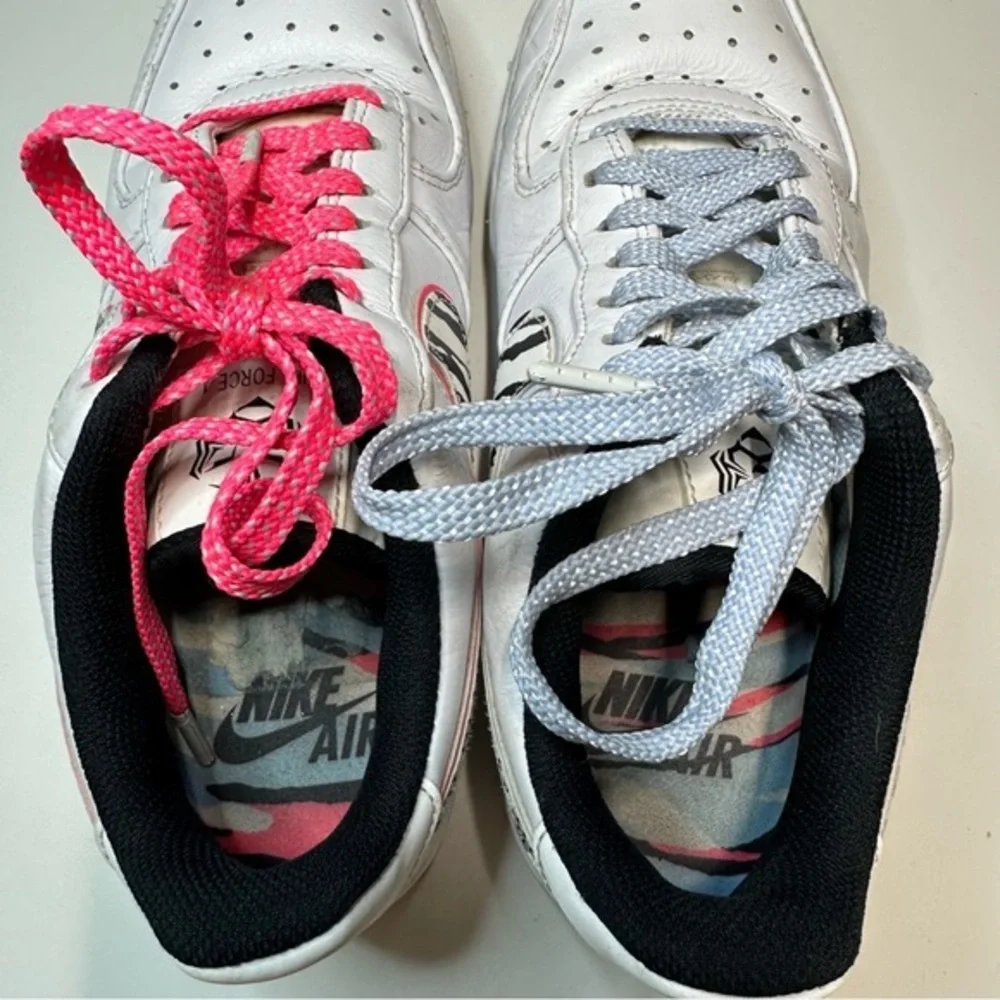 Nike Air Force 1 Low South Korea White Zebra Swoosh Pink Black‎ Women’s 7 2020
